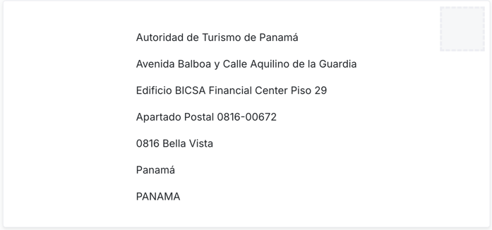 Address Format Panama
