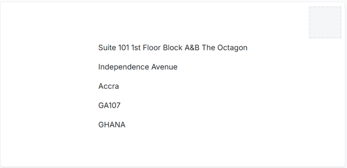 Address Format Ghana