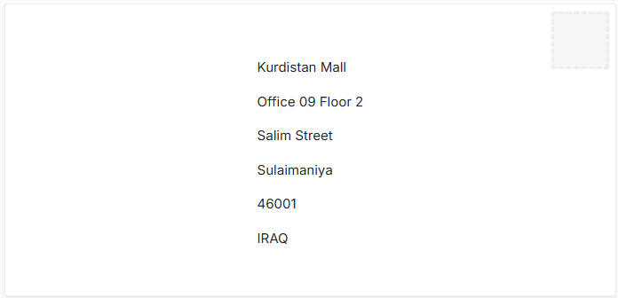 Address Format Iraq