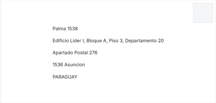 Address Format Paraguay
