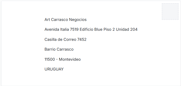 Address Format Uruguay