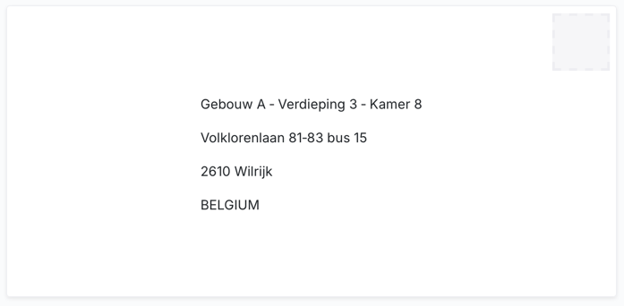 Address Format Belgium