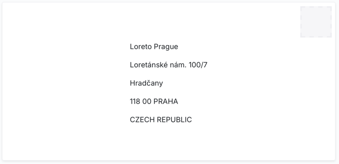 Address Format Czech Republic