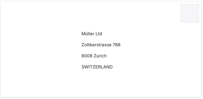 Address Format Switzerland