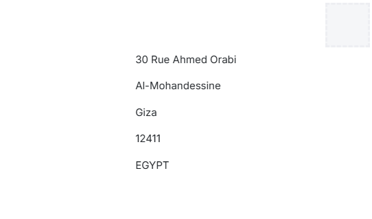 Address Format Egypt