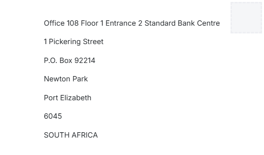 Address Format South Africa